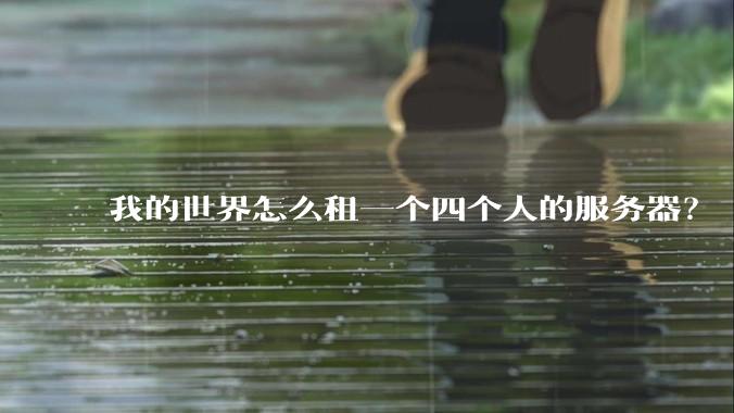 我的世界怎么租一个四个人的服务器？