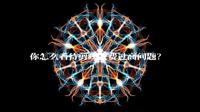 你怎么看待剪映收费过高问题？